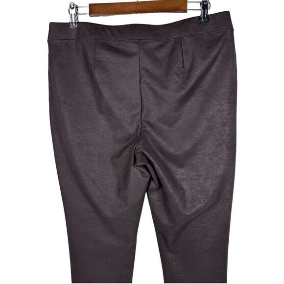 Chico's Brown Knit Faux Suede Leggings size 10 - Picture 4 of 9